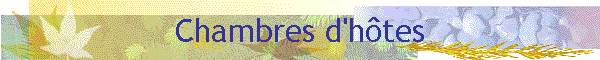 Chambres d'htes