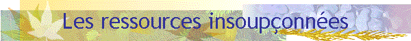 Les ressources insouponnes
